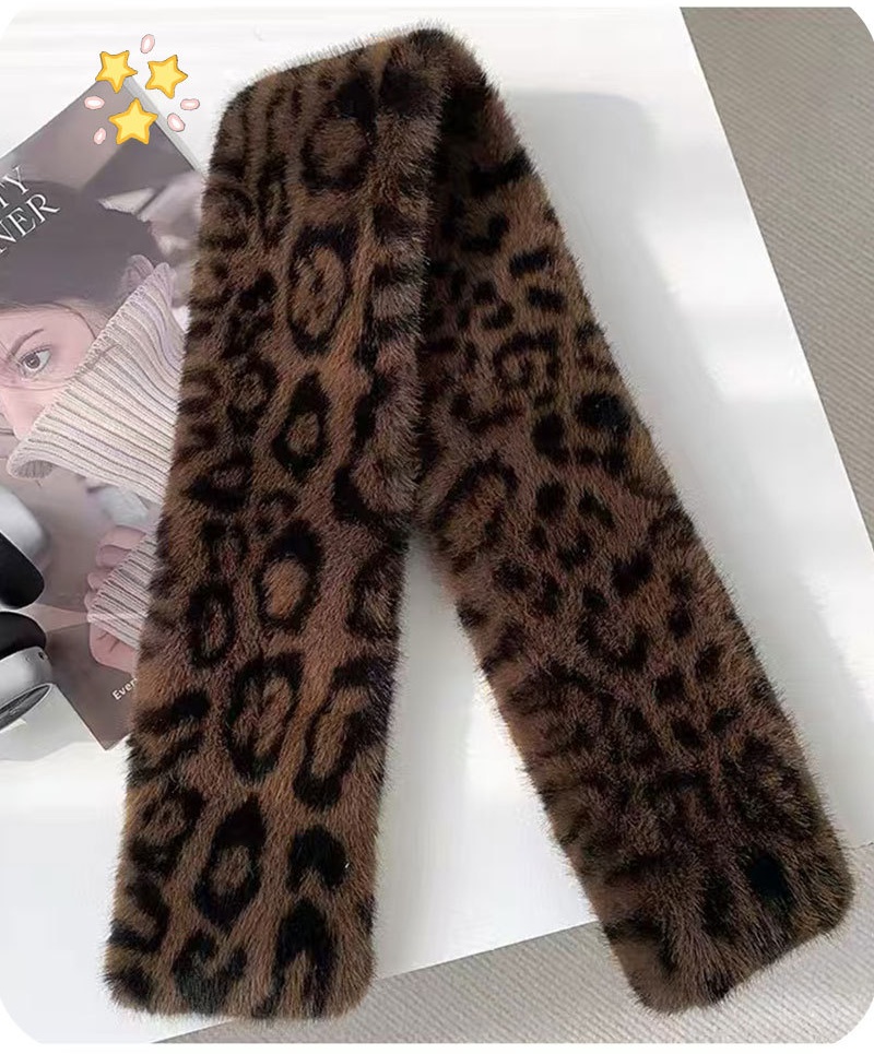 Faux Fur Winter Hat and Scarf Set Plush Hat with Ear Protection Christmas Gift